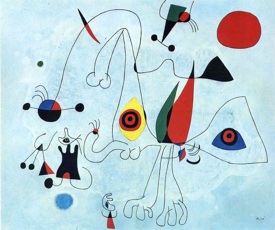 Women and Birds at Sunrise, 1946 by Joan Miro