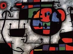 The Skiing Lesson by Joan Miro