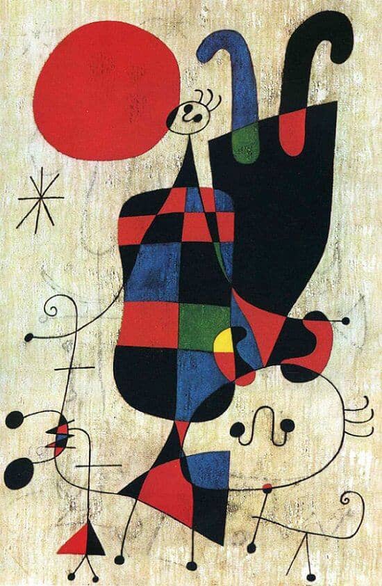 Figures and Dog in front of the Sun, 1949 by Joan Miro