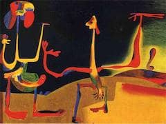 Man and Woman in Front of a Pile of Excrement by Joan Miro