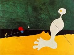 Person Throwing a Stone at a Bird by Joan Miro