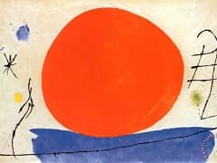 The Red Sun 1950 by Joan Miro
