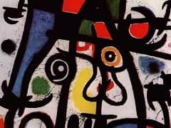 Woman and Birds by Joan Miro